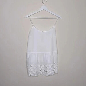 Oxford Sunday Eyelet Embroidery Lace Trim Cami Top